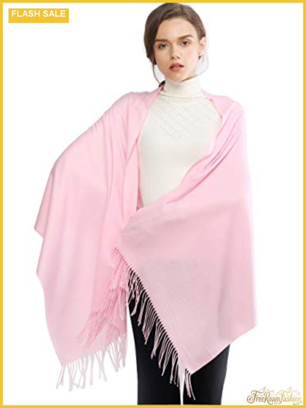 Fringe Shawl Wrap Pashmina Scarf Women Wedding Evening Winter